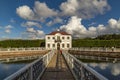 Marly Palace is located in the western part of the Lower Park of Peterhof Royalty Free Stock Photo