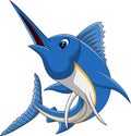 Marlin fish cartoon Royalty Free Stock Photo