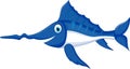 Marlin fish cartoon Royalty Free Stock Photo