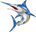 Marlin fish cartoon Royalty Free Stock Photo