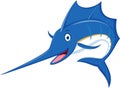 Marlin fish cartoon Royalty Free Stock Photo