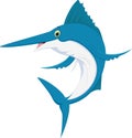 Marlin fish cartoon Royalty Free Stock Photo