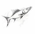 Hand Drawn Illustration Of Chard Design Sea Marlin Fish Royalty Free Stock Photo