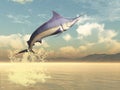 Marlin Fish Jump - 3D Render