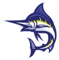 Marlin fish mascot Royalty Free Stock Photo