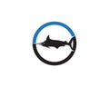 Marlin jump fish logo and symbols icon