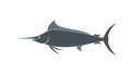 Marlin logo. Isolated marlin on white background