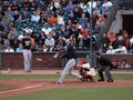 Marlins Hanley Ramirez makes contact with fastball