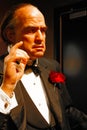 Wax statue of Marlon Brando, the Godfather. Royalty Free Stock Photo