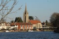 Marlow with its church and bridge Royalty Free Stock Photo