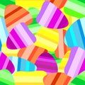 Marmalade colorfull seamlees. Jelly fruit candy pattern. Sweet jelly abstract background. Vector illustration of sweet