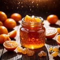 Marmalade, jam preserved fruit spread jelly made from oranges and citrus fruit