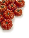 Marmande tomatoes on white background Royalty Free Stock Photo