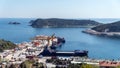 Marmara island harbour where marble products are loaded to cargo ships, Turkey