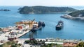 Marmara island harbour where marble products are loaded to cargo ships, Turkey