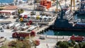 Marmara island harbour where marble products are loaded to cargo ships, Turkey