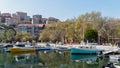 Marmara island view with boats. Marmara sea, Turkey