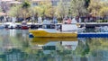 Marmara island view with boats. Marmara sea, Turkey