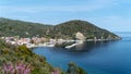 Marmara island view with boats. Marmara sea, Turkey