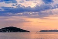 Marmara Sea over sunset Royalty Free Stock Photo