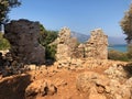 Marmaris, MuÃÅ¸la, Turkey. Cleopatra Island. Ancient city of Kedrai ruins