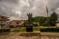 MARMARIS, TURKEY: Mustafa Kemal Ataturk monument in the centre of Marmaris city in Turkey.