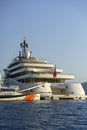 Marmaris, Turkey - November 14, 2022: Eclipse yacht of Russian oligarch Roman Abramovich in the Turkish port of Marmaris