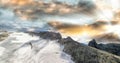 Marmolada, Italian Alps. Amazing summer landscape of Dolomite Mountain Peaks