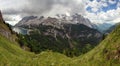 Marmolada and lago Fedaia, Italy