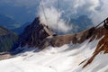 Marmolada lift, italian mountain Dolomi