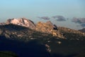 Marmolada peak dolomite in Trentino alps at sunrise, Italy