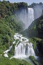 marmore waterfall in springtime, terni, umbria, italy Royalty Free Stock Photo