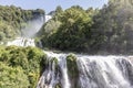 Marmore waterfall in Umbria region, Italy. Amazing cascade splashing into nature