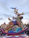 Disney OLAF snowman Frozen during the parade in Disneyland Paris park in Marne-la-