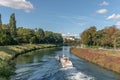 Marne-Rhine Canal just beyond the European Parliament in Strasbourg.