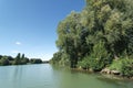 Marne river bank in ÃÅ½le de France Royalty Free Stock Photo