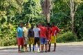 Malagasy mans play soccer, Madagascar