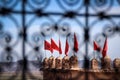 Maroccan flags seen Royalty Free Stock Photo