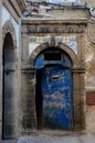 Marocco - destroyed door with moroccan pattern Royalty Free Stock Photo