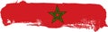 Marocco flag brush element, vector illustration isolated Royalty Free Stock Photo
