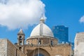 Maronite church and other buildings, in Haifa