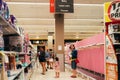 Maroochydore, Australia - March 14, 2020. Empty store shelf of toilet paper in supermarket. Quarantine, coronavirus