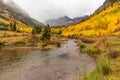 Maroon Bells Aspen Colorado in Fall Royalty Free Stock Photo