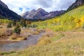 Maroon Bells in Colorado, Rocky Mountains, USA Royalty Free Stock Photo