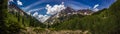 Maroon Bells and Crater Lake Panorama Royalty Free Stock Photo