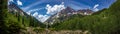 Maroon Bells and Crater Lake Panorama Royalty Free Stock Photo