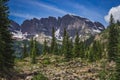 Maroon Bells from Crater Lake Trail Royalty Free Stock Photo