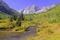 Maroon Bells, Elk Range, Rocky Mountains, Colorado Royalty Free Stock Photo