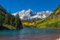 Maroon Bells Fall landscape Royalty Free Stock Photo