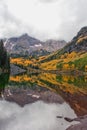 Maroon Bells Fall Reflection Royalty Free Stock Photo